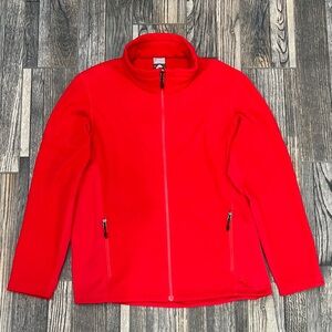 🔥🔥 NIKE ACG Red‎ Soft Fleece Zip Jacket Sweatshirt Women Size XL - Like NEW